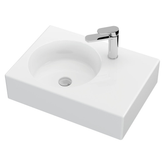 Reba Wall Basin Left Bowl Fienza - 1 Tap Hole